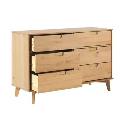 Natural Pine 6-Drawer Dresser