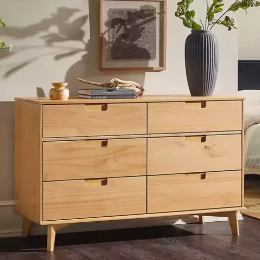Natural Pine 6-Drawer Dresser