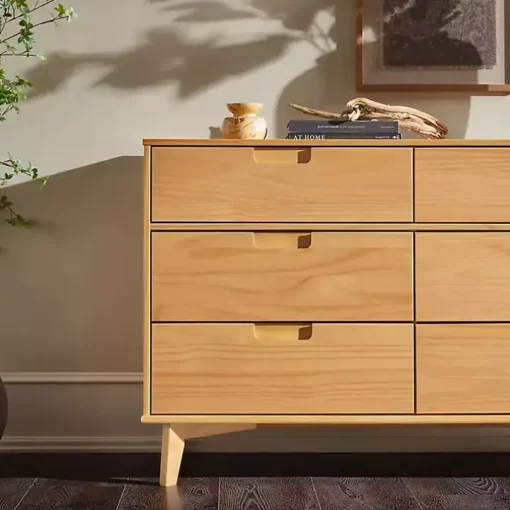 Natural Pine 6-Drawer Dresser