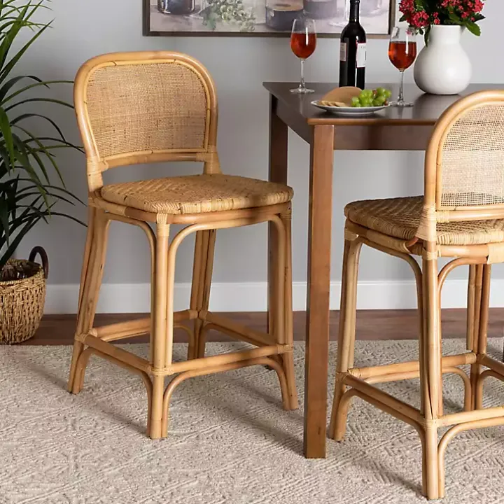 Natural Rattan Adrena Counter Stool