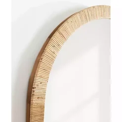 Natural Rattan Arch Wall Mirror