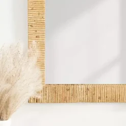 Natural Rattan Arch Wall Mirror