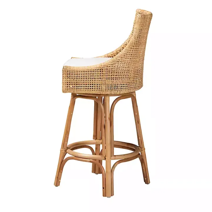 Natural Rattan Bella Swivel Bar Stool