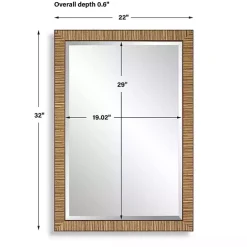 Natural Rattan Beveled Wall Mirror
