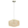 Natural Rattan Geometric Pendant Light