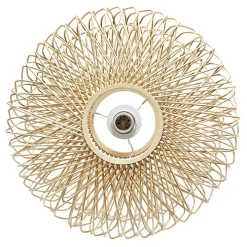 Natural Rattan Geometric Pendant Light