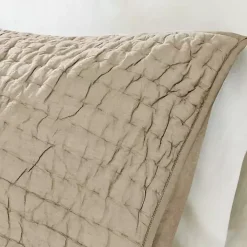 Natural Serene Quilted 3-pc. Queen Coverlet Set