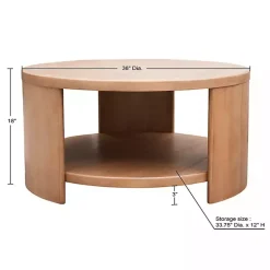 Natural Skye Round Coffee Table