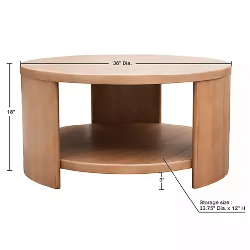 Natural Skye Round Coffee Table