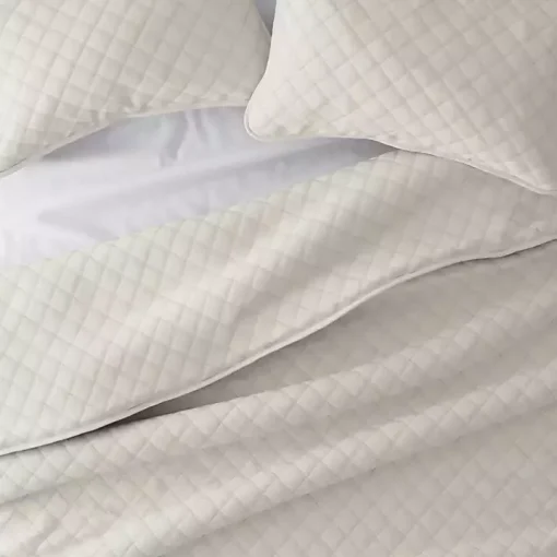 Natural Stitched Diamond 3-pc. King Quilt Set