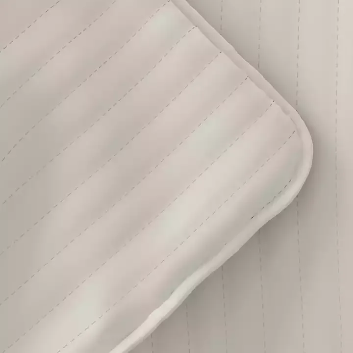 Natural Stitched Stripes 2-pc. Twin Quilt Set