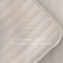 Natural Stitched Stripes 3-pc. King Quilt Set