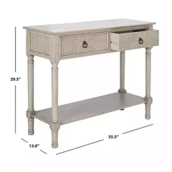 Natural Textured 2-Drawer Console Table