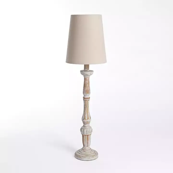 Natural Whitewashed Buffet Lamp