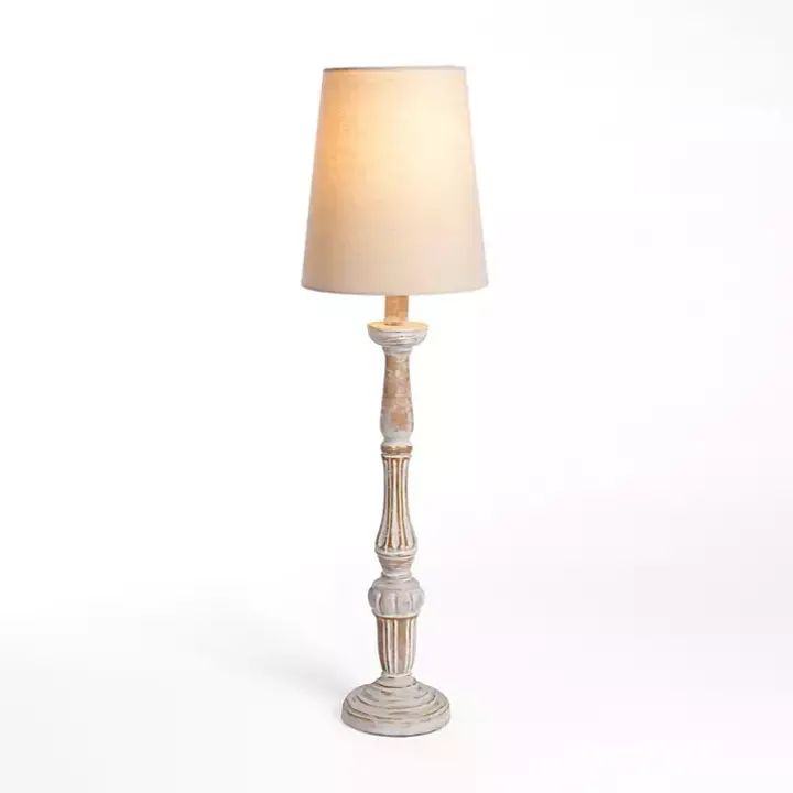 Natural Whitewashed Buffet Lamp