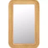Natural Wood and Rattan Alessa Wall Mirror