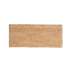 Natural Wood and Woven Hyacinth Bench