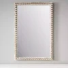 Natural Wood Beaded Frame Mirror