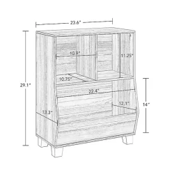 Natural Wood Cubby Cabinet