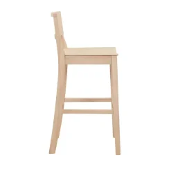 Natural Wood Devin Bar Stools, Set of 2