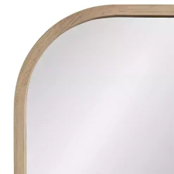 Natural Wood Frame Arch Wall Mirror