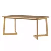 Natural Wood Geometric Legs Dining Table