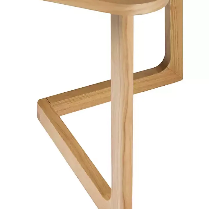 Natural Wood Geometric Legs Dining Table