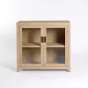Natural Wood Glass Door Modular Cabinet