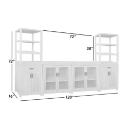 Natural Wood Glass Door Modular Cabinet