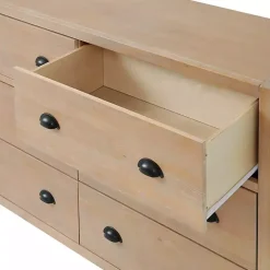 Natural Wood Grain 6-Drawer Dresser