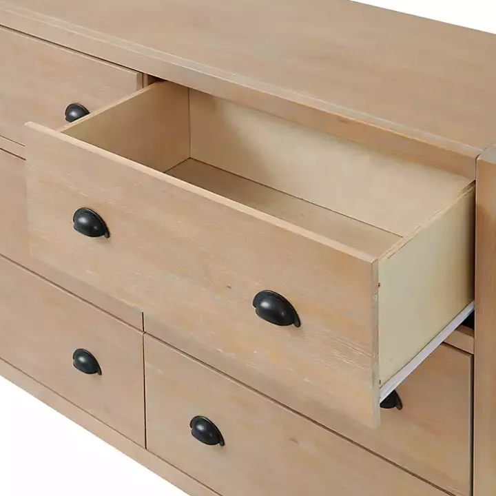 Natural Wood Grain 6-Drawer Dresser