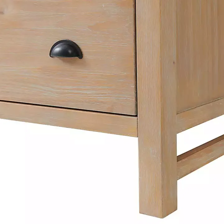 Natural Wood Grain 6-Drawer Dresser