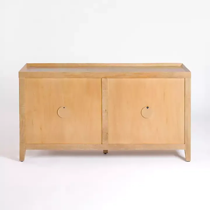 Natural Wood Hughes Sliding Door Cabinet