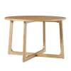 Natural Wood Modern Round Dining Table