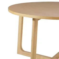Natural Wood Modern Round Dining Table