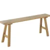 Natural Wood Narrow Rustic Bench