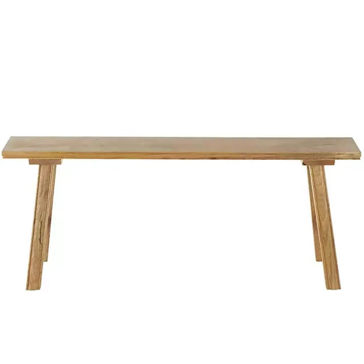 Natural Wood Narrow Rustic Bench