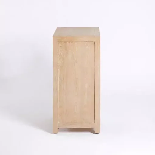 Natural Wood Open Shelf Modular Cabinet
