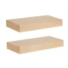 Natural Wood 2-pc. Floating Shelves, 18 in.