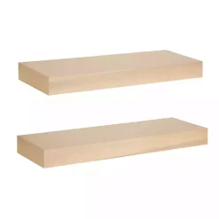 Natural Wood 2-pc. Floating Shelves, 24 in.