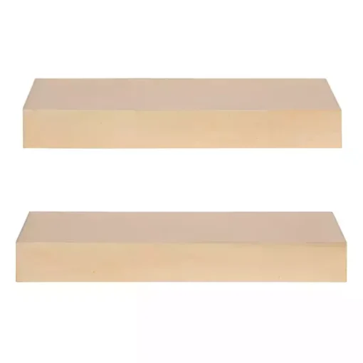 Natural Wood 2-pc. Floating Shelves, 18 in.