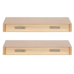 Natural Wood 2-pc. Floating Shelves, 18 in.