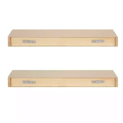 Natural Wood 2-pc. Floating Shelves, 24 in.