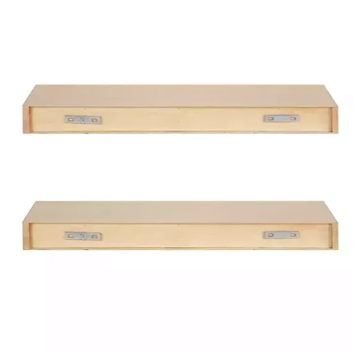 Natural Wood 2-pc. Floating Shelves, 24 in.