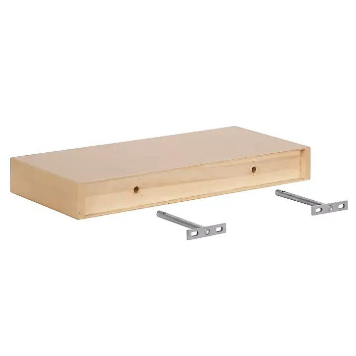 Natural Wood 2-pc. Floating Shelves, 18 in.