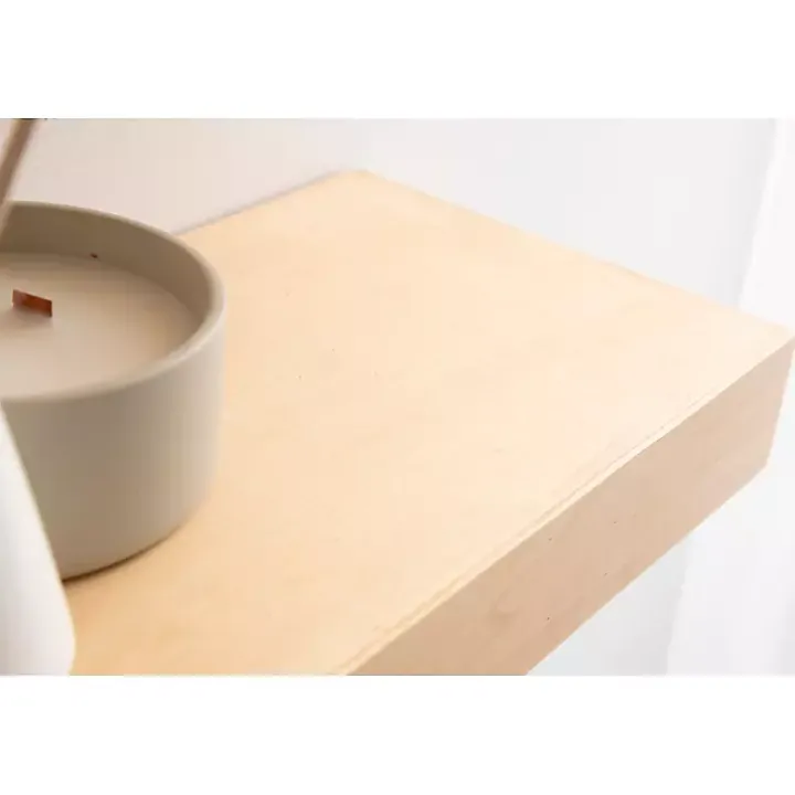 Natural Wood 2-pc. Floating Shelves, 18 in.