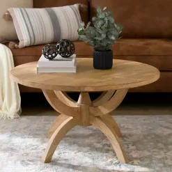 Natural Wood Round Dori Coffee Table