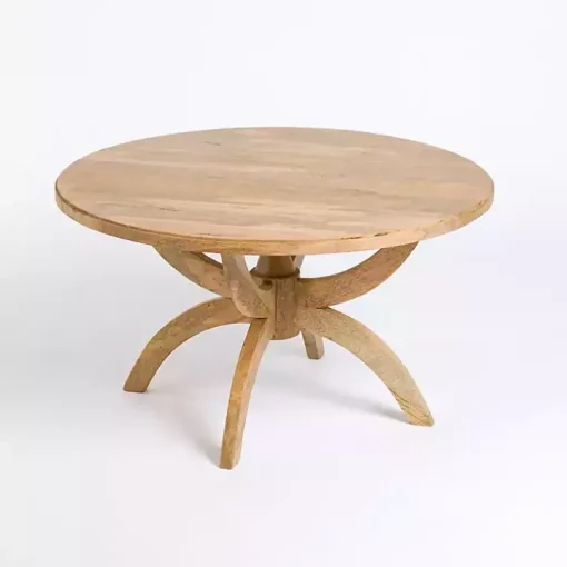 Natural Wood Round Dori Coffee Table