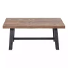 Natural Wood Sawhorse Coffee Table, 42x24 in.
