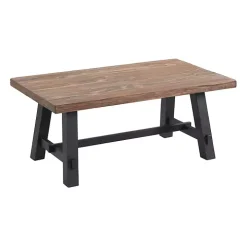 Natural Wood Sawhorse Coffee Table, 42x24 in.
